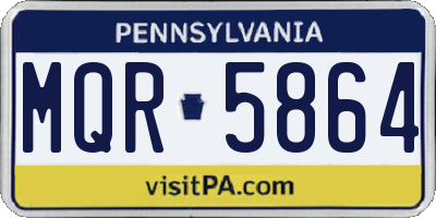 PA license plate MQR5864