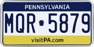 PA license plate MQR5879
