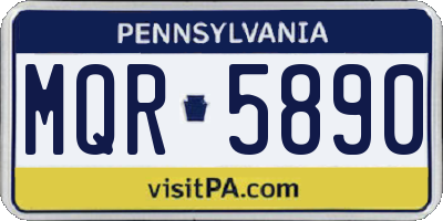 PA license plate MQR5890