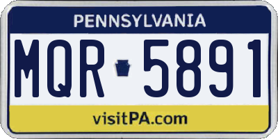 PA license plate MQR5891