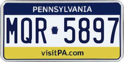 PA license plate MQR5897