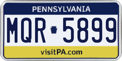 PA license plate MQR5899