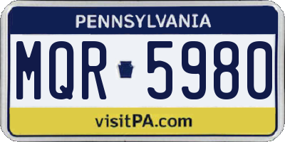PA license plate MQR5980