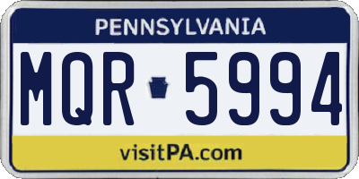 PA license plate MQR5994