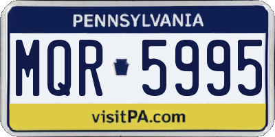 PA license plate MQR5995
