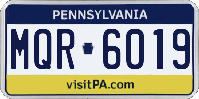 PA license plate MQR6019
