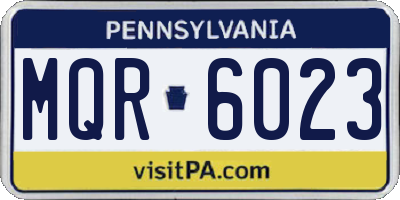 PA license plate MQR6023