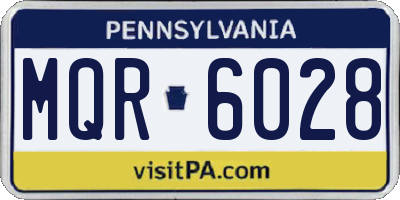 PA license plate MQR6028