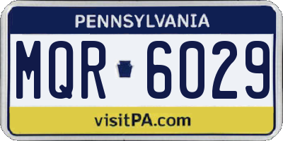 PA license plate MQR6029