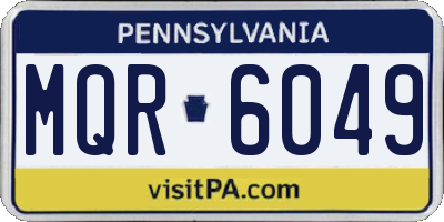 PA license plate MQR6049