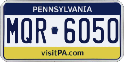 PA license plate MQR6050