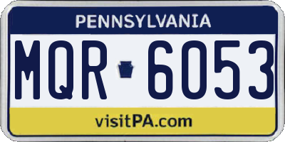 PA license plate MQR6053