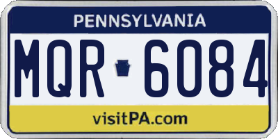 PA license plate MQR6084