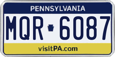 PA license plate MQR6087