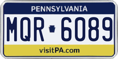 PA license plate MQR6089