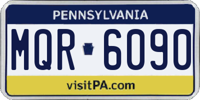 PA license plate MQR6090