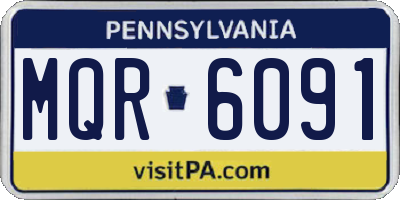 PA license plate MQR6091