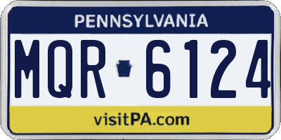 PA license plate MQR6124