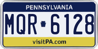 PA license plate MQR6128