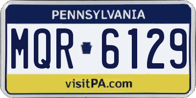 PA license plate MQR6129