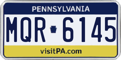 PA license plate MQR6145