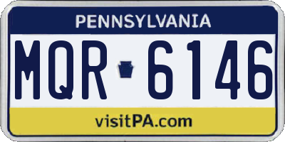 PA license plate MQR6146