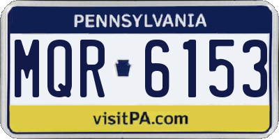 PA license plate MQR6153