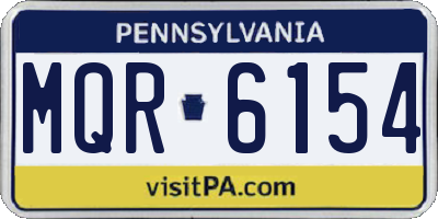 PA license plate MQR6154