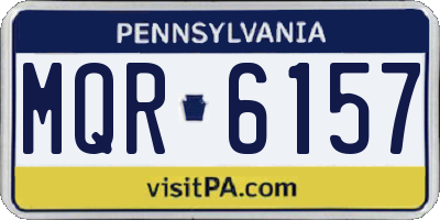 PA license plate MQR6157
