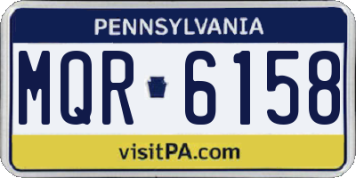 PA license plate MQR6158