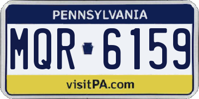 PA license plate MQR6159