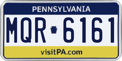 PA license plate MQR6161