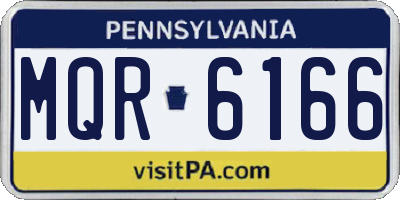 PA license plate MQR6166