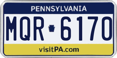 PA license plate MQR6170