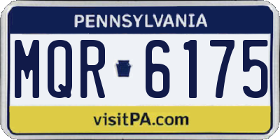 PA license plate MQR6175