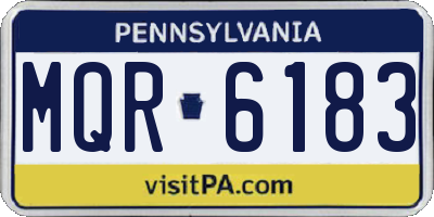PA license plate MQR6183