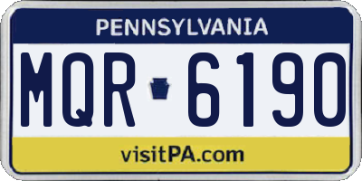 PA license plate MQR6190