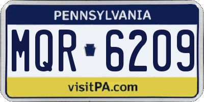 PA license plate MQR6209