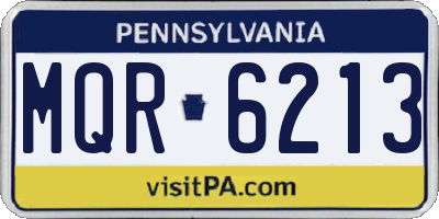 PA license plate MQR6213