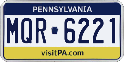 PA license plate MQR6221