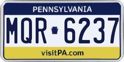 PA license plate MQR6237