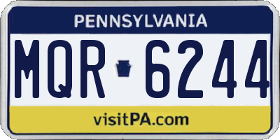 PA license plate MQR6244