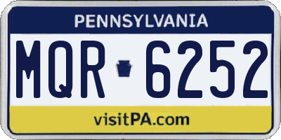 PA license plate MQR6252