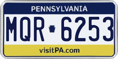 PA license plate MQR6253