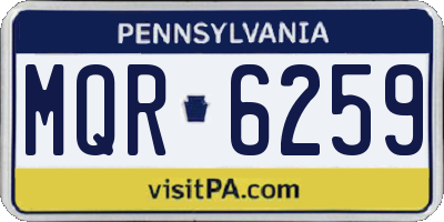 PA license plate MQR6259