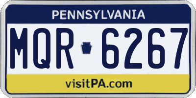 PA license plate MQR6267