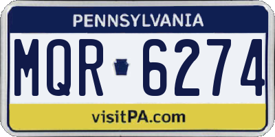 PA license plate MQR6274
