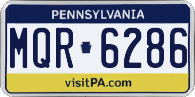 PA license plate MQR6286
