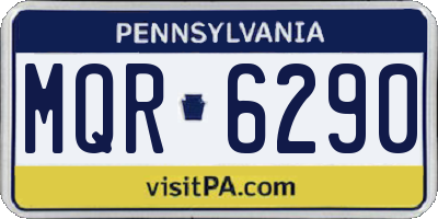 PA license plate MQR6290