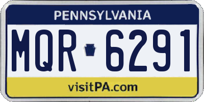 PA license plate MQR6291